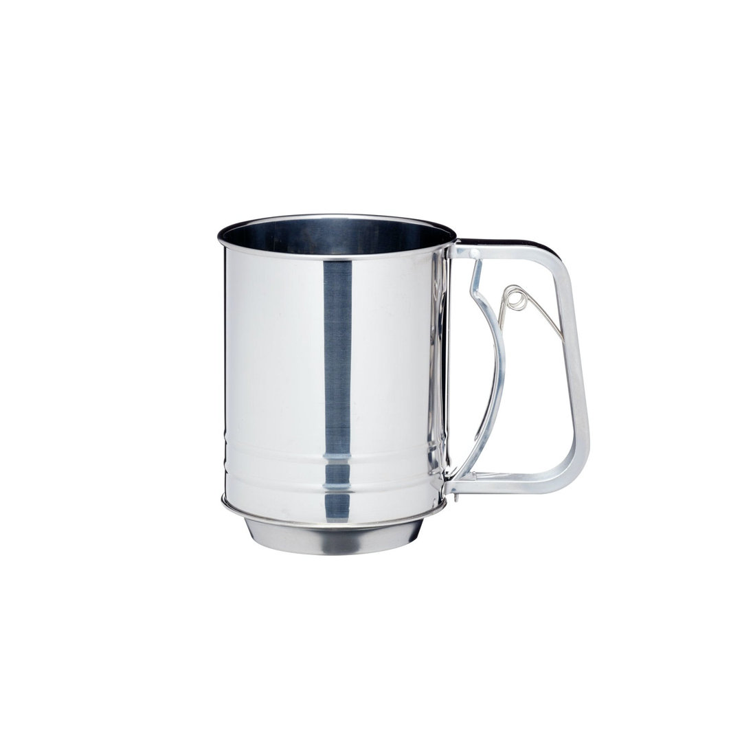 Stainless Steel Three Cup Trigger Action Flour Sifter