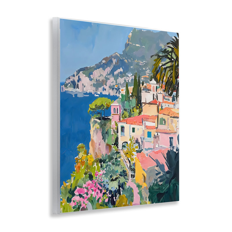 Plaque murale sur la côte italienne pittoresque, design par Riley B