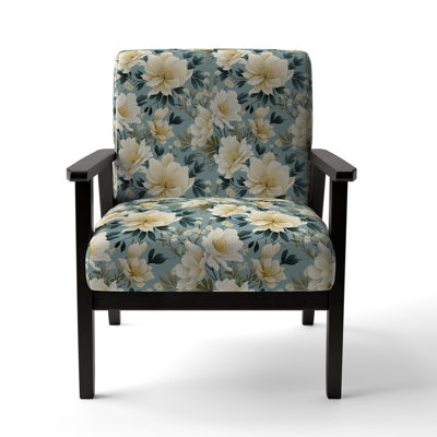 Subdued Oasis Boho Pattern - Upholstered Cottage Accent Arm Chair