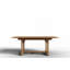Ensemble repas d'extérieur en teck 5 pièces avec table extensible et fauteuils empilables Fleisig