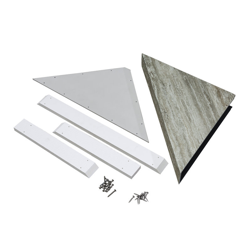 Grecian Earth Vinyl Waterproof Corner Shower Bench