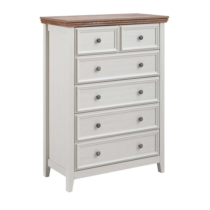 Commode 6 tiroirs Modern, Beige