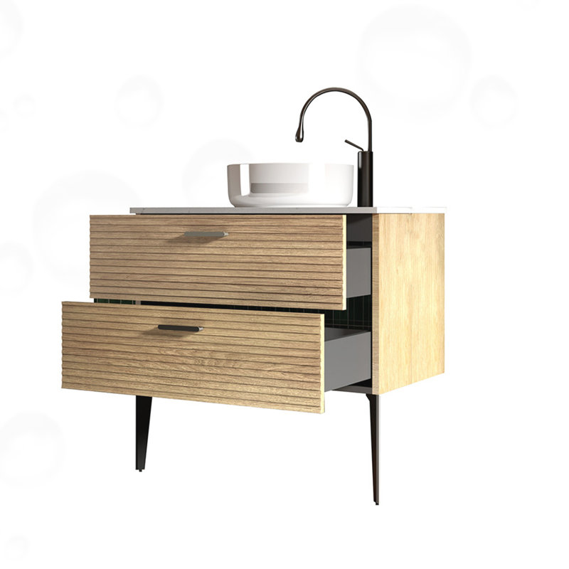 Meuble-lavabo avec lavabo et deux tiroirs, 30"