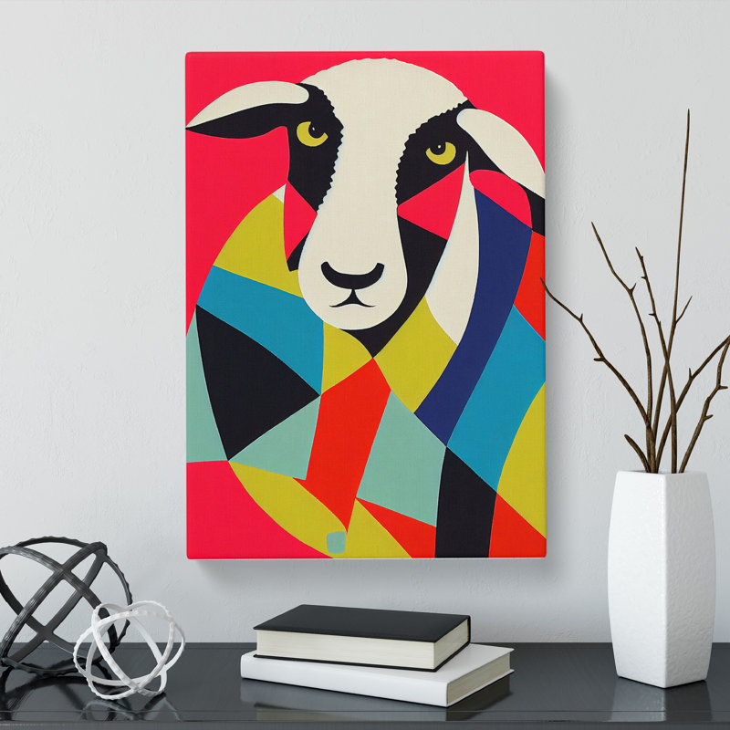 Sheep Pop - Wrapped Canvas, 50cm H x 35cm W x 3cm D