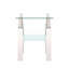 Table basse 1 pièce moderne en verre trempé, table de bout carrée pour le salon, finition transparente / blanche | Idée de cadeau-1238959260-1238959262