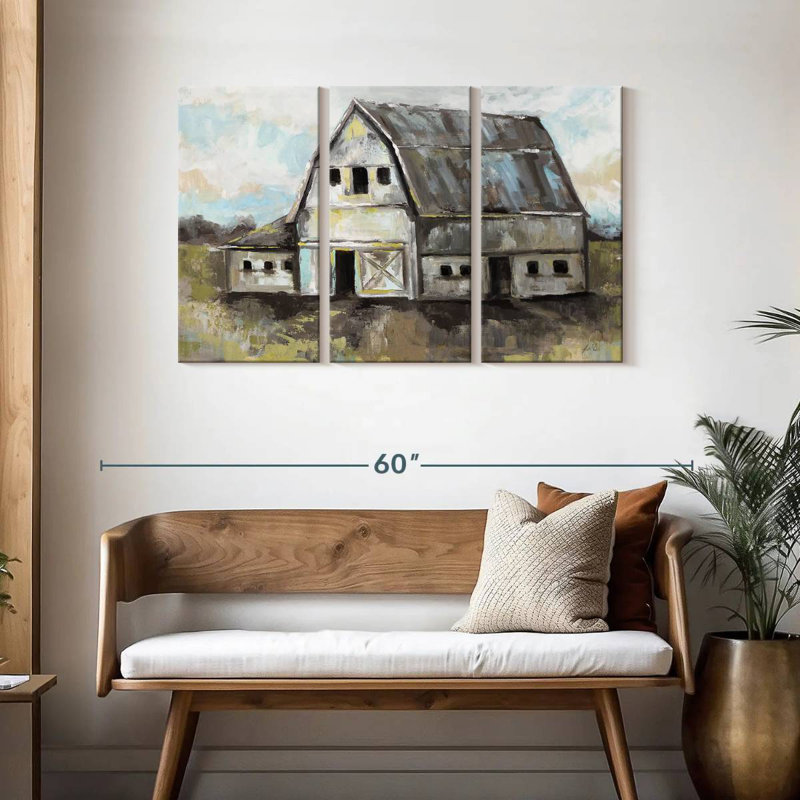 Lilie Tranquil Barn, 28" H x 45" W