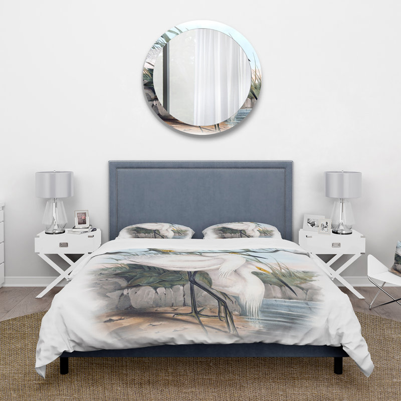 Vintage Bird Life I - Ensemble de housse de couette traditionnel - Microfibre de polyester