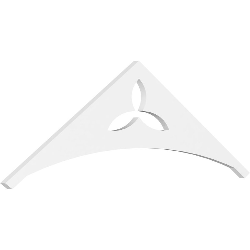 Naple Signature Urethane Gable Pediment, Primed Tan, 16"H x 48"W, 8/12