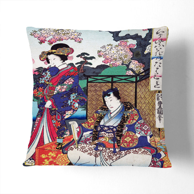 Floral Square Throw Cushion, 40 x 40 cm