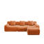 Canapé modulaire en tissu 3 pièces avec accoudoirs courbés et accoudoirs incurvés Boneless Teddy-1914097681