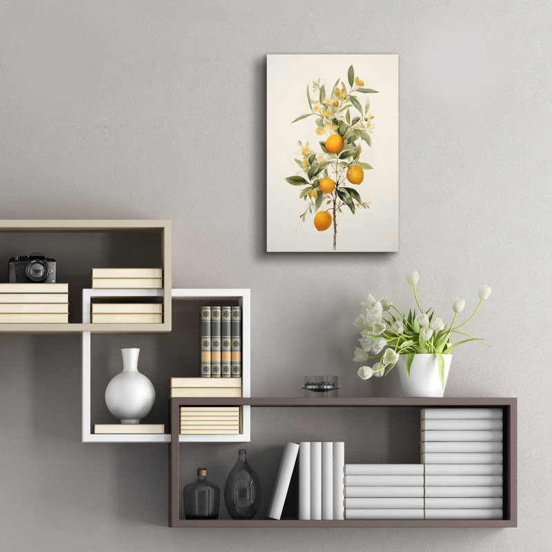 «Botanical Fruit 3» par Petals Prints Design, art mural en verre acrylique, H 24 po x l 16 po x P 0,2 po