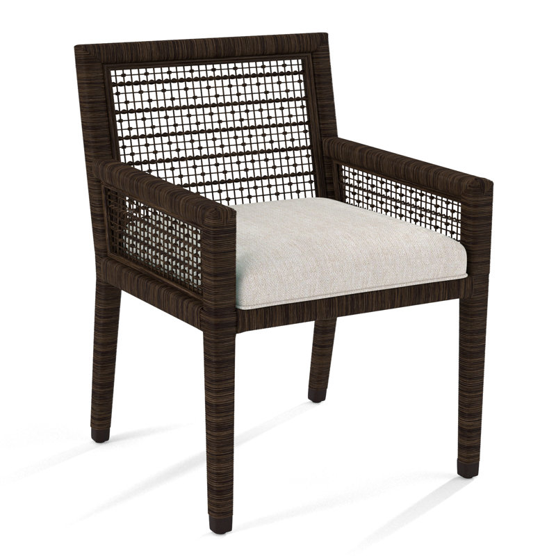 Pine Isle Arm Chair, Coral Textured Plain; 0373-14, Java