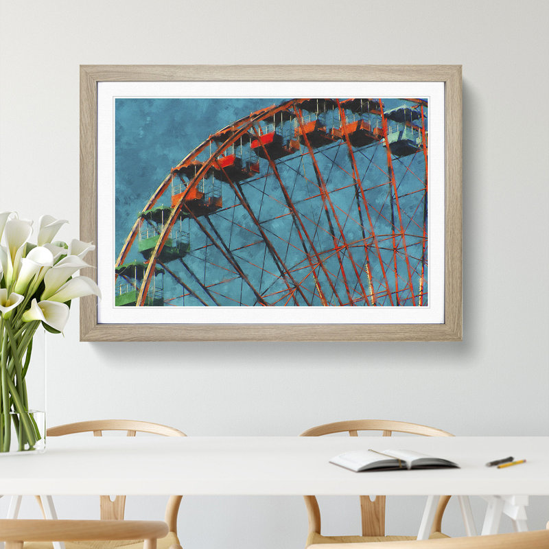 Ferris Wheel Vol.2 - Framed Print, Oak Framed, 27cm H x 36cm W x 2cm D
