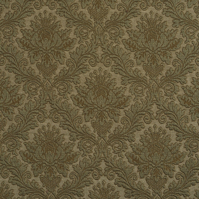 Tissu floral matelassé, Vert 3