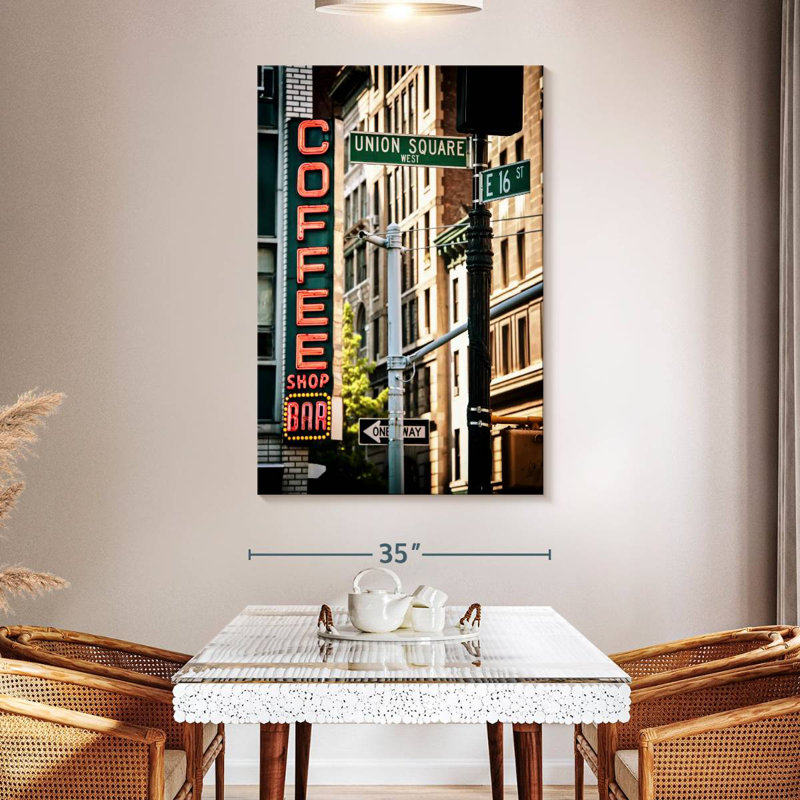 Sireci Union Square Coffee, 51" H x 34" W