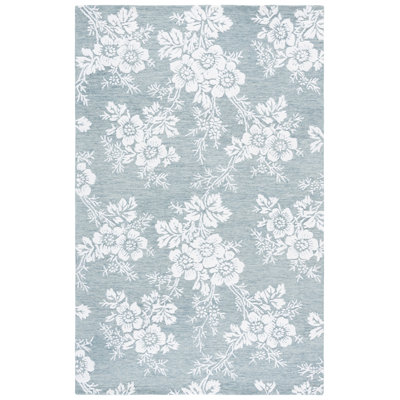 Glamour Hand Tufted Wool, Viscose Floral Indoor Rug