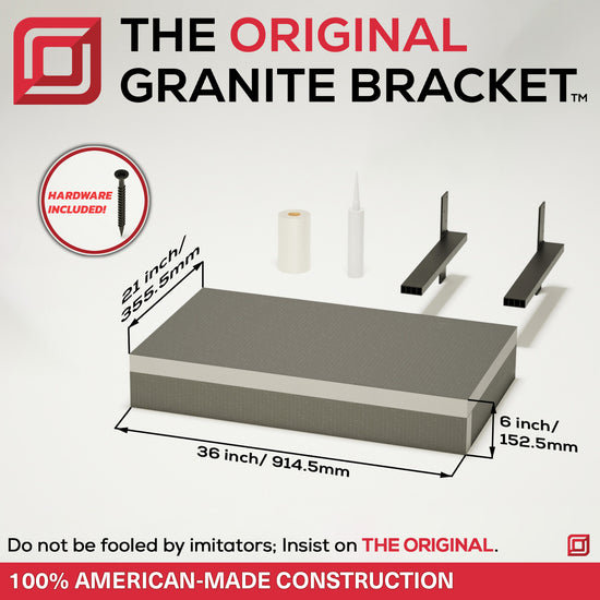 60 po x 21 po x 4 po L'ensemble de meuble-lavabo flottant gratuit avec béton Mesh Board® - Original Vanity Bracket®
