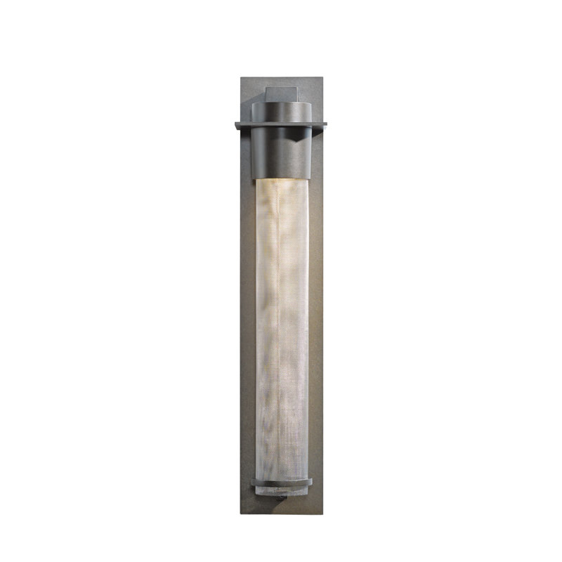 Airis Outdoor Flush Mount, Seeded Clear, Coastal Dark Smoke, 18.3" H x 4.5" W x 4" D