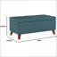 Banc repose-pieds avec rangement, capitonné moderne de 38 po de largeur pour le salon | Bois de bouleau massif-1685541394