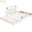 Grand lit plateforme avec 2 grands tiroirs de rangement et un lit gigogne de style blanc pour une ambiance de chambre à coucher décontractée