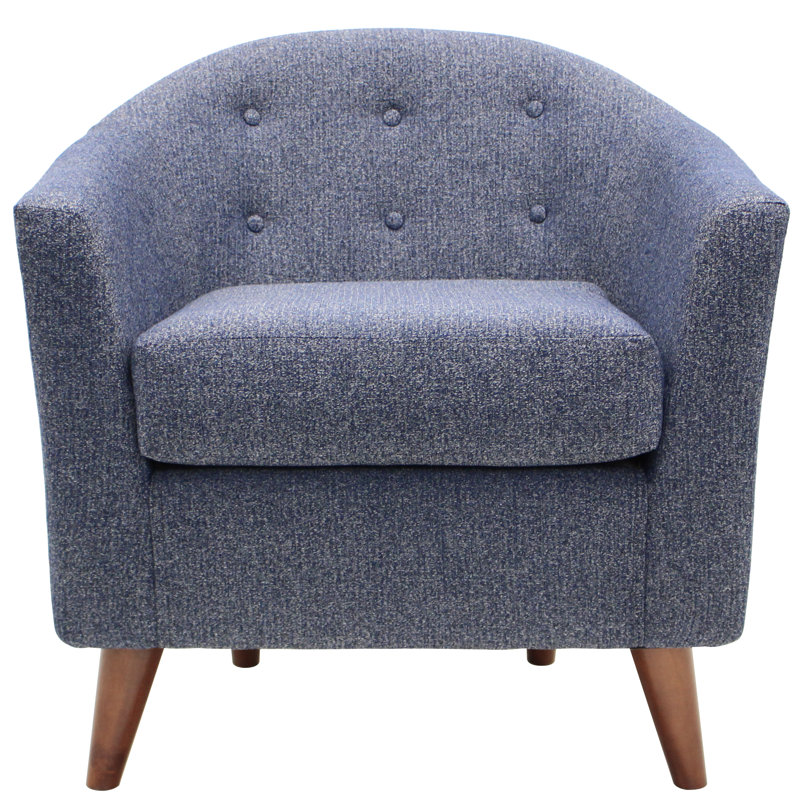 Navin Upholstered Barrel Chair, Terrace Twilight Polyester Blend