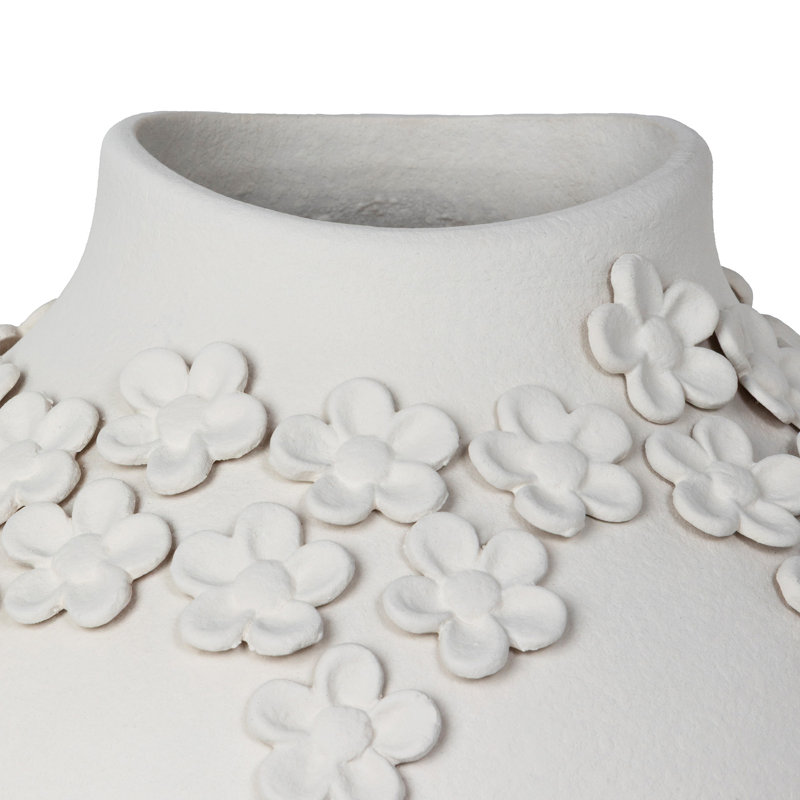 Grand vase La Fleur, blanc mat, Haute