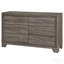 Commode 6 tiroirs en chêne brun