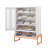 2-Doors Shoes Cabinet with open shelf