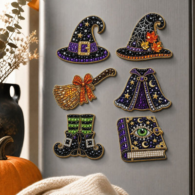 Décoration d'Halloween à faire soi-même : aimants pour réfrigérateur (lot de 6), cadeau magnétique.