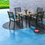 Ensembles de salle à manger de patio durables, conception en métal d'acier, style rustique pour le divertissement à domicile