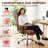 Ergonomic Executive Office Chair with Foot Rest, Reclining Swivel Computer Desk Chair with Adjustable Armrests, Spring Seat, High Back, Thick Cushion, Pet Friendly Faux Leather, Brown-459823596