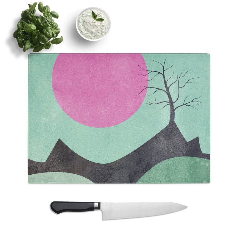 Modern Landscape Chopping Board, 20cm W x 28.5cm L