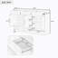 Buffet avec 3 tiroirs et 4 portes, buffet de rangement avec tablette réglable et compartiments de rangement ouverts-1566769416