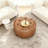 Upholstered Button Tufted Round Ottoman