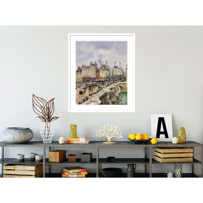 «Le Pont-Neuf» par Camille Pissarro, impression giclée sur cadre
