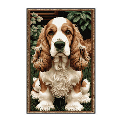Washable English Cocker Spaniel Dogs Area Rug