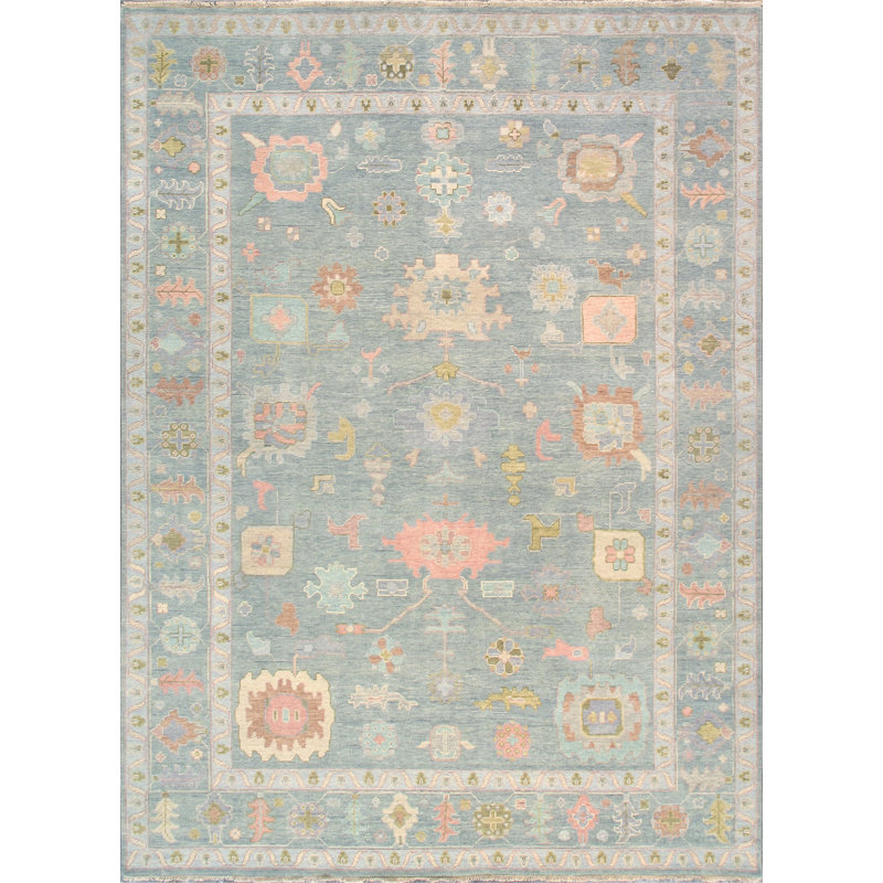 Oushak Handmade Wool Oriental Area Rug, Rectangle 6'2" x 8'11"
