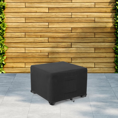 Premium Coffee & Side Table Cover - Breathable, Heavy-Duty Cover with Water-Resistant PVC liner, Adjustable Elastic Hem, Click-Close Straps, and Air V