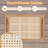 Bayou Breeze 1 Pcs Ottoman Footstool Natural Teak Wooden Foot Rest With Handwoven Rattan Indoor