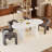 62.9inch Modern Oval Dining Table Set-672256087-672256081-675800087