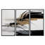Avetik noir, blanc et or Expression II - ensemble d'art mural moderne sur toile-88084231-119275805-88084233