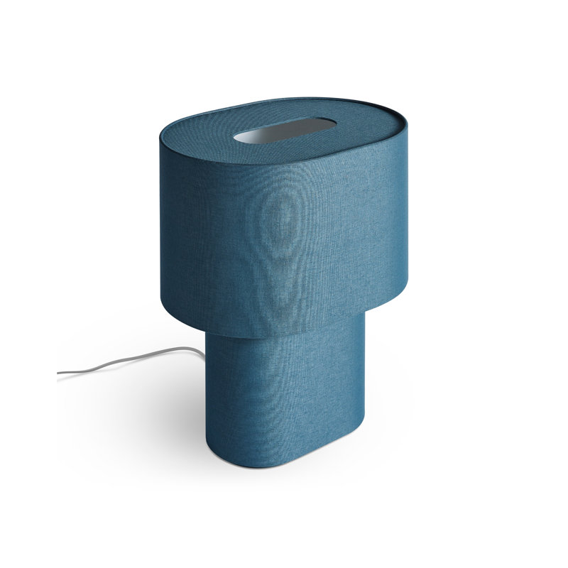 Hilla Metal Table Lamp, Navy, 17" H x 14" W x 10" D