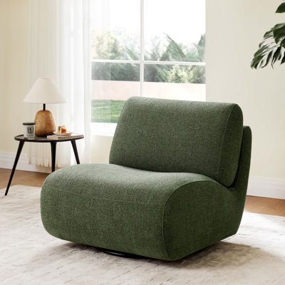Fauteuil d'appoint pivotant rembourré Nita