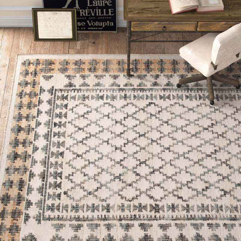 Juraj Flat Weave Jute Southwestern Rug, Rectangle 8' x 10'
