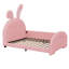 Lit simple rabattable princesse avec tête de lit et pied de lit, structure de lit plateforme pour enfant avec lattes, rose-118804142
