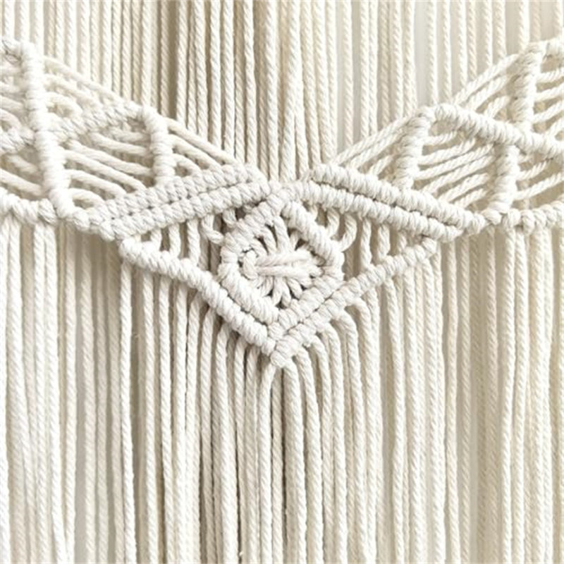 Large Macrame Shell Tapestry – Beige Boho Wall Decor, Living Room & Bedroom
