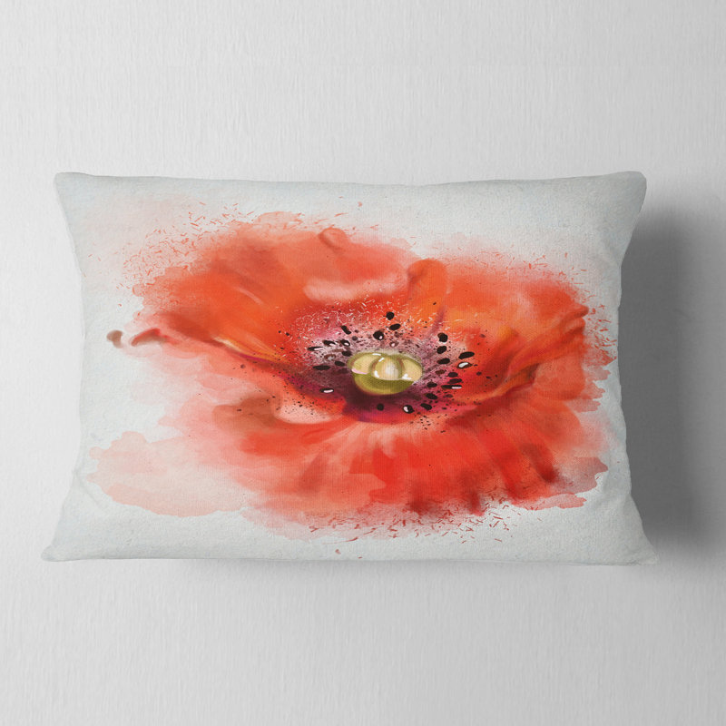 Coussin lombaire floral, Rectangle, 12 po x 20 po