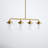 Wason 4-Light Linear Steel Kitchen Island Pendant with Clear Glass Shades-166013210