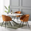 Goddard 4 Person Dining set - a Rectangular Wooden Dining Table with Metal Legs and a Set of 4 Quilted Velvet Dining Chairs for Dining Room - Modern Dining Table Set-2015197890-2015197891-2015197894