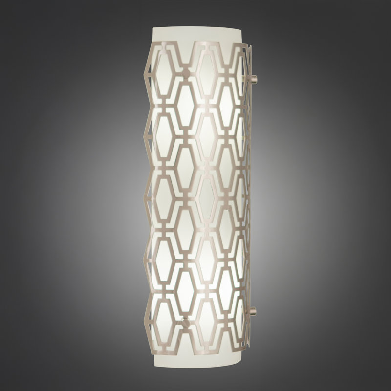Marcel Wall Sconce - Geometric Framing - Modern Brass, Frost Cas White, Polished Nickel